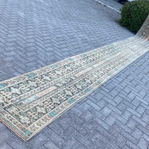 Oushak Stair Runner Vintage Rag Rug Extra Long Runner Etsy