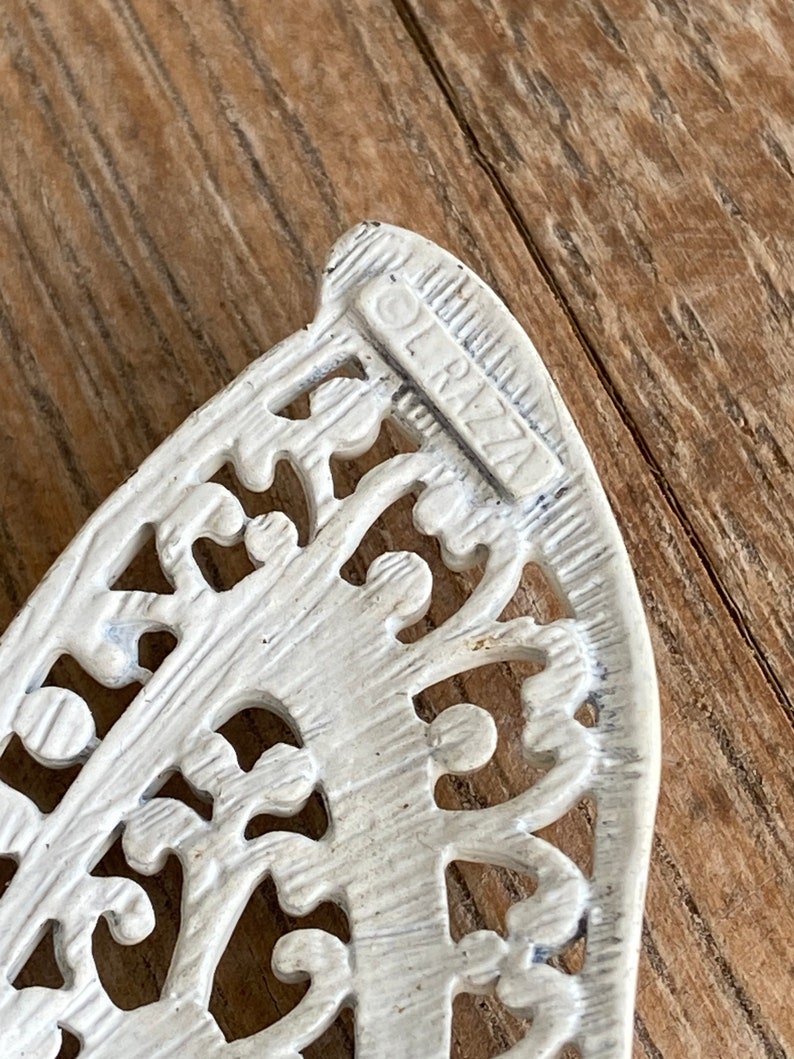 Vintage L Razza White Butterfly Necklace.
