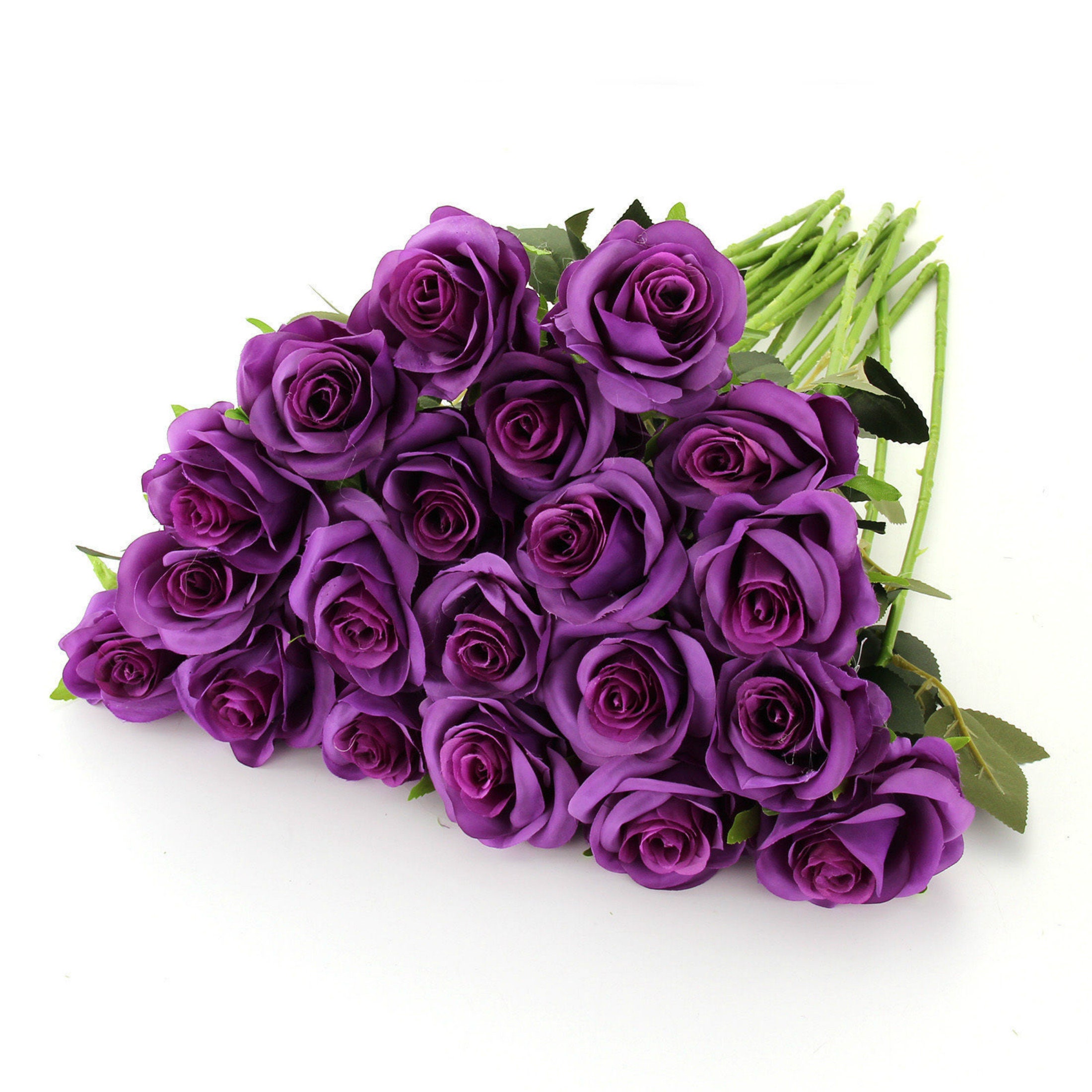 Purple Artificial Rose Silk Flowers Flower Floral Fake Etsy
