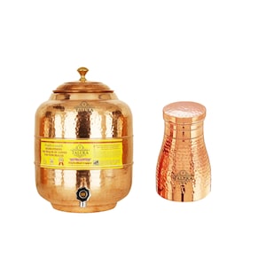 Taluka Koppar Traditionell Hammare Vattenkanna Knopp med Sovrumsflaska 1100 ML