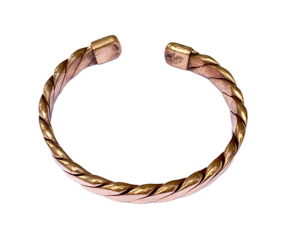 Copper Kadaa for Men (Thick-Copper-Attractive) Ayurveda Medical Alert Bracelet, Personalized Jewelry
