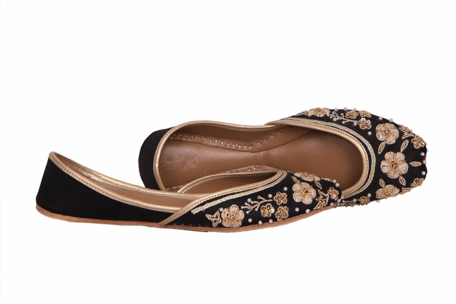 stunning black embellished ballet flat shoes black jutis black mojari black khussa