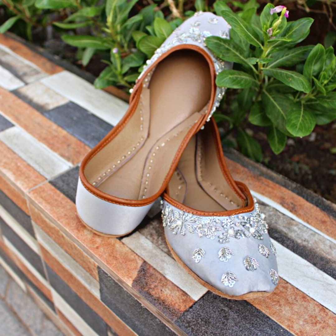 Silver Significance Silver Wedding Flats Handmade Embellished Silver