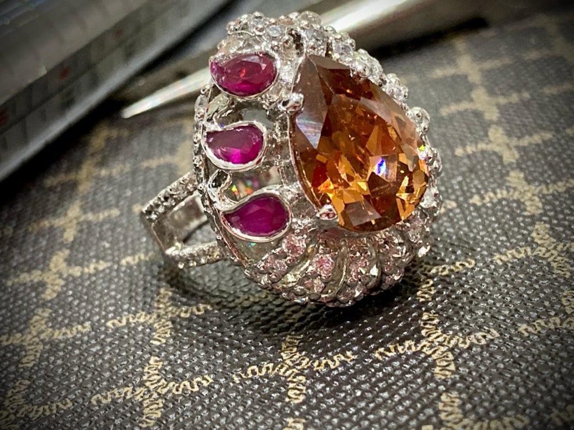 Indian Chandi Elegant 925 silver ring. Beautiful Sterling Etsy