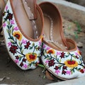 Handmade Floral Embroidered Jutti Shoes: Indian Ethnic Flats product logo