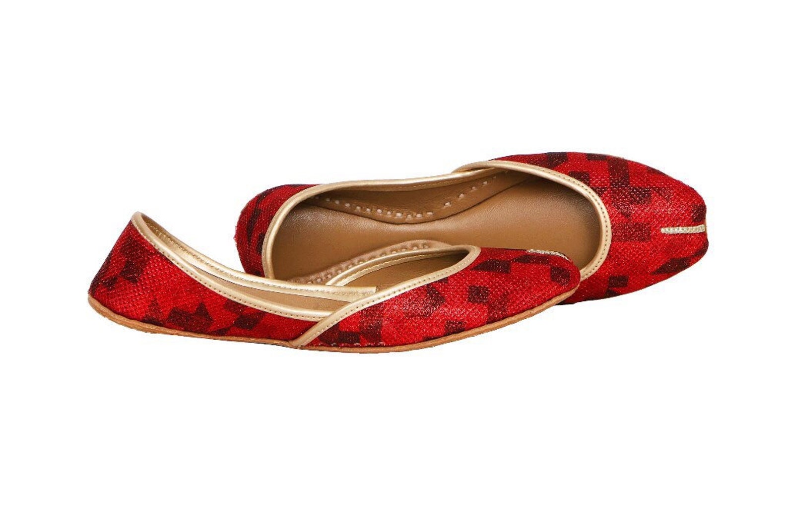 handmade red women flat shoes ballet flats black shoes juti ethnic shoes bridal shoes mojari indian juttis