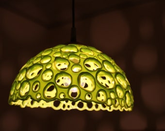 Ceiling night light green   Lamp  Shade Perforated with Round Openings Pierced Lamp Chandelier