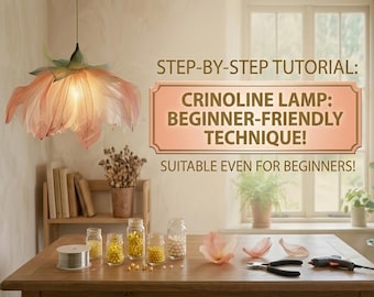 DIY Blumen Kronleuchter Anleitung, Anleitung zur Herstellung von Crinoline Mesh Blumen Kronleuchtern, Floral Licht Digitales PDF