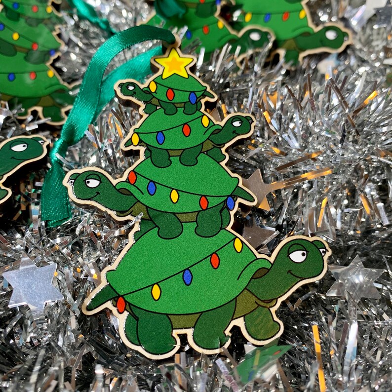Tortoise / Turtle Tree Christmas Hanging Decoration Maple Etsy