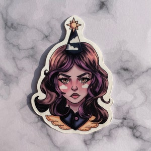 Day theme clown girl sticker waterproof primary color clown sticker