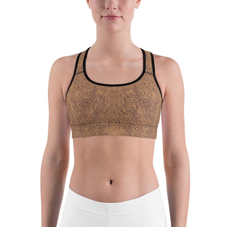 leopard cheetah print sports bra