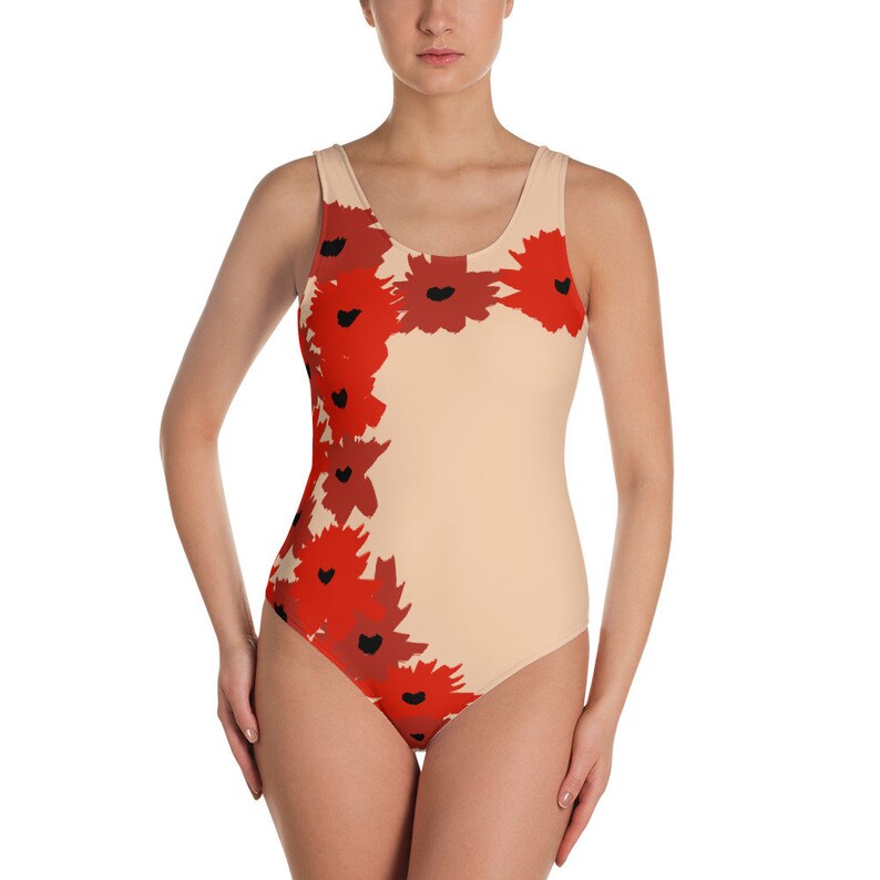 swimsuit with flowers