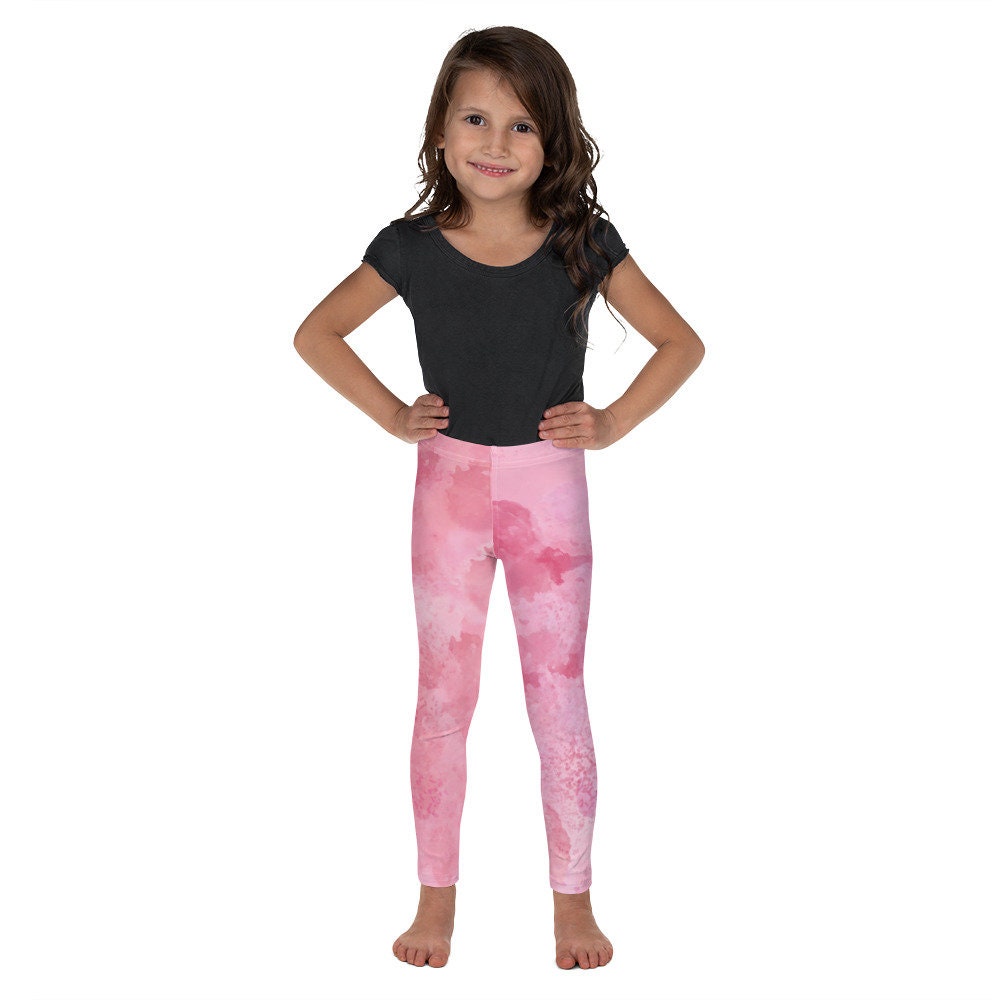 Kid's Girls Leggings Pink Color Girls Light Pink Pants Etsy