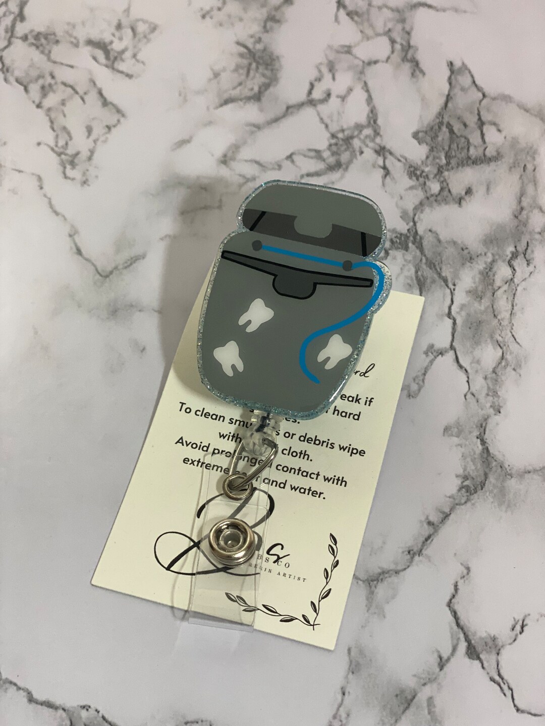 Dental Floss Badge Reel Dental Hygiene Badge Reel Dental Badge Reel Etsy