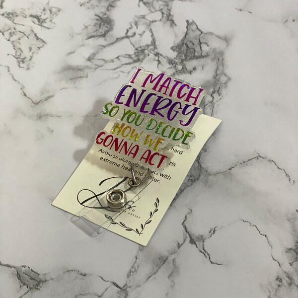 I Match Energy Badge Reel Etsy