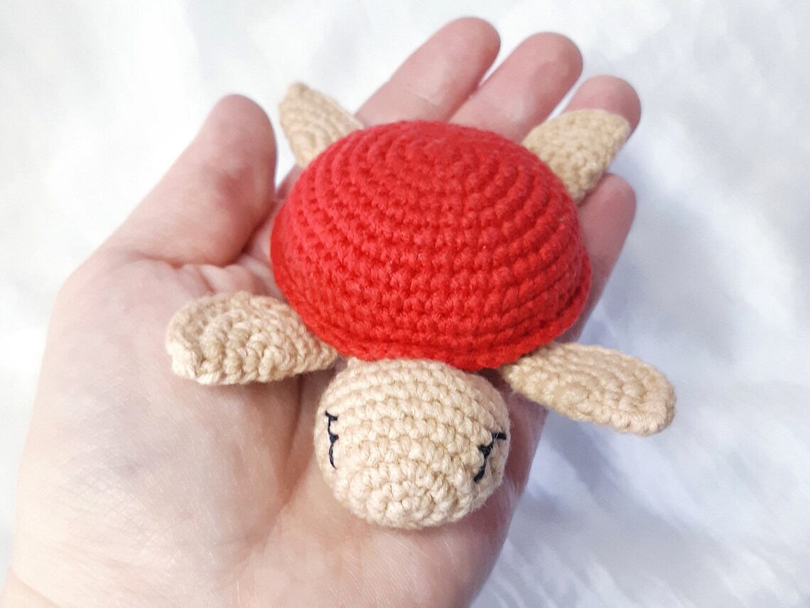 Adorable crochet stuff turtle keychain plushes turtle soft Etsy