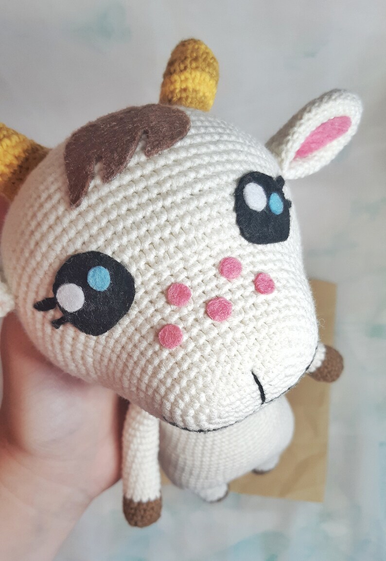 Chevre animal crossing plush crochet goat toys goat toys Etsy