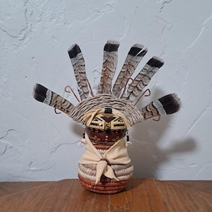 Gourd, Gourd Art, Gourd Figurine, Gourd Maiden, Kachina,  Southwest Art,  by Award Winning Gourd Artist Patricia Carroll Sailors