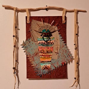 Gourd, Gourd Mask, Gourd Art, Southwest Art, Gourd Maiden, by Award Winning Gourd Artist, Patricia Carroll Sailors