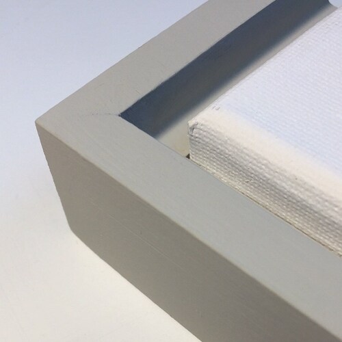 White Custom Wood Floating Frames 3/4 Deep Canvas Etsy