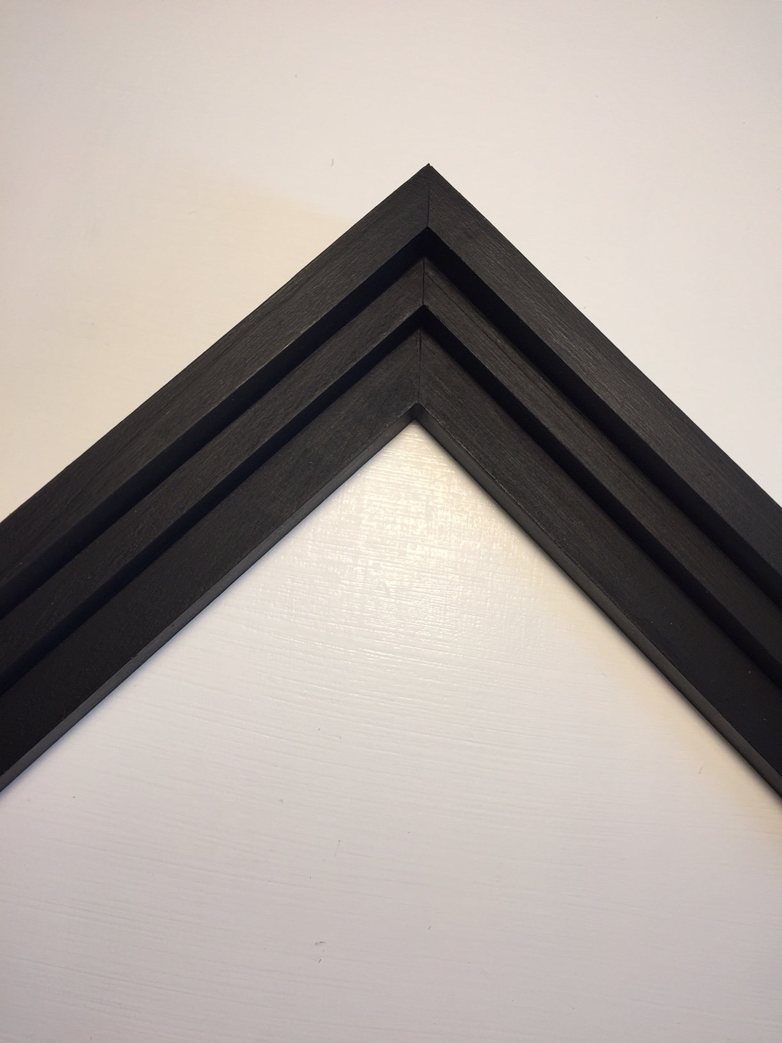 Black Custom Wood Floating Frame 3/4 Deep Canvas Etsy