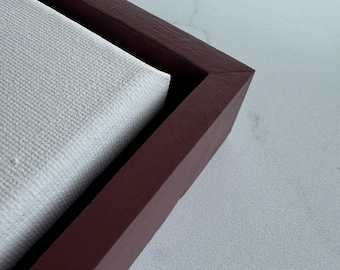 3/4" New London Burgundy Wood Floating Frame for Canvas Art