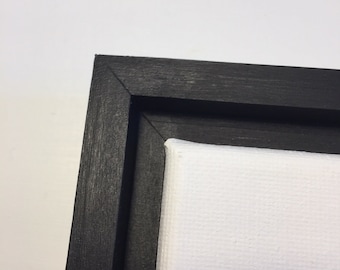 Black Custom Wood Floating Frame (3/4&quot; deep canvas), Canvas Float Frames, Cradle Board Floating Frames