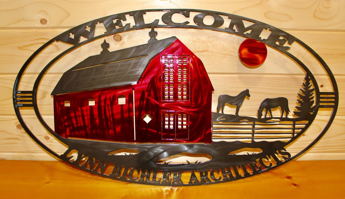 Personalized Horse Barn Sign CNC Plasma Cut Aluminum Sign Etsy