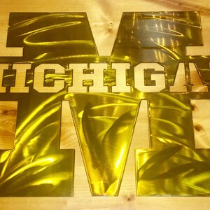 Aluminum Michigan Wolverines Logo - Michigan Wolverines Football Sign - College Football Signs - Metal College Football Signs - Custom Signs