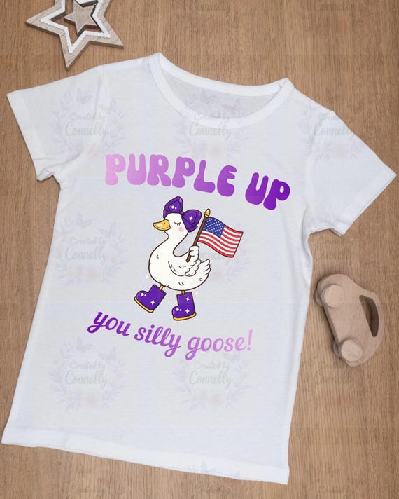 Purple Up Silly Goose PNG | Month of the Military Child PNG | Funny Military Kid Shirt Design | Digital Download |
