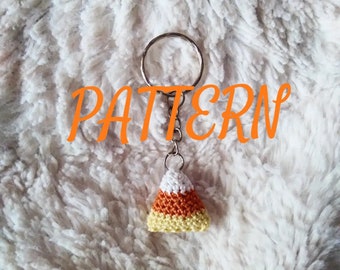 GEHAAKTE PATROON Candy Corn sleutelhanger