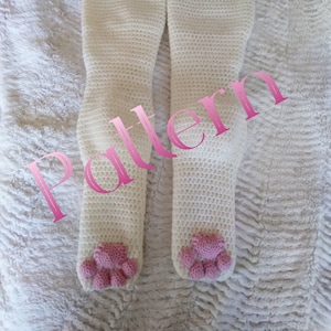 Crochet Pattern Cat Girl Knee High Socks