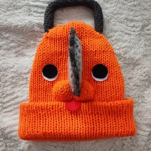 Knit Devil Dog Hat