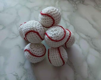 Crochet Baseball Hacky Sack