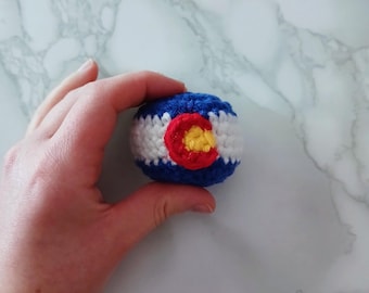 Crochet Colorado State Flag Hacky Sack