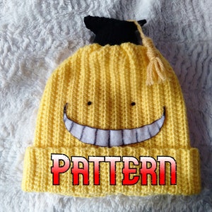 Crochet Pattern Smiley Face Hat