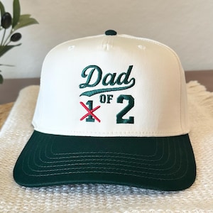Funny Dad Hat, Custom Dad Hat, Dad of 1 2 3 Hat, Pregnancy Reveal Gift for Husband, New Dad Gift, Father's Day Gift, Dad Cap, Dad Life Hat