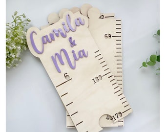 Personalized Kids Wooden Growth Chart | Height Chart Ruler | Wood Growth Ruler | Measuring Stick | Family Growth Chart | Baby Shower Gift