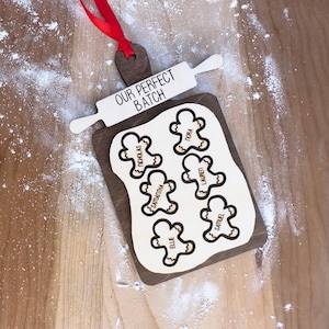 Personalized Gingerbread Christmas Ornament | Perfect Batch Ornament | Grandma Keepsake Ornament | Custom Family Ornament | Family Name Gift