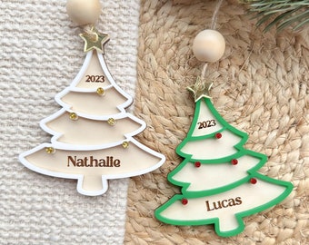 Personalisierte Weihnachtsbaum Ornament | Benutzerdefinierte Name Ornament | Familien Name Weihnachtsbaum Ornament | Weihnachtsbaum mit Name und Jahr