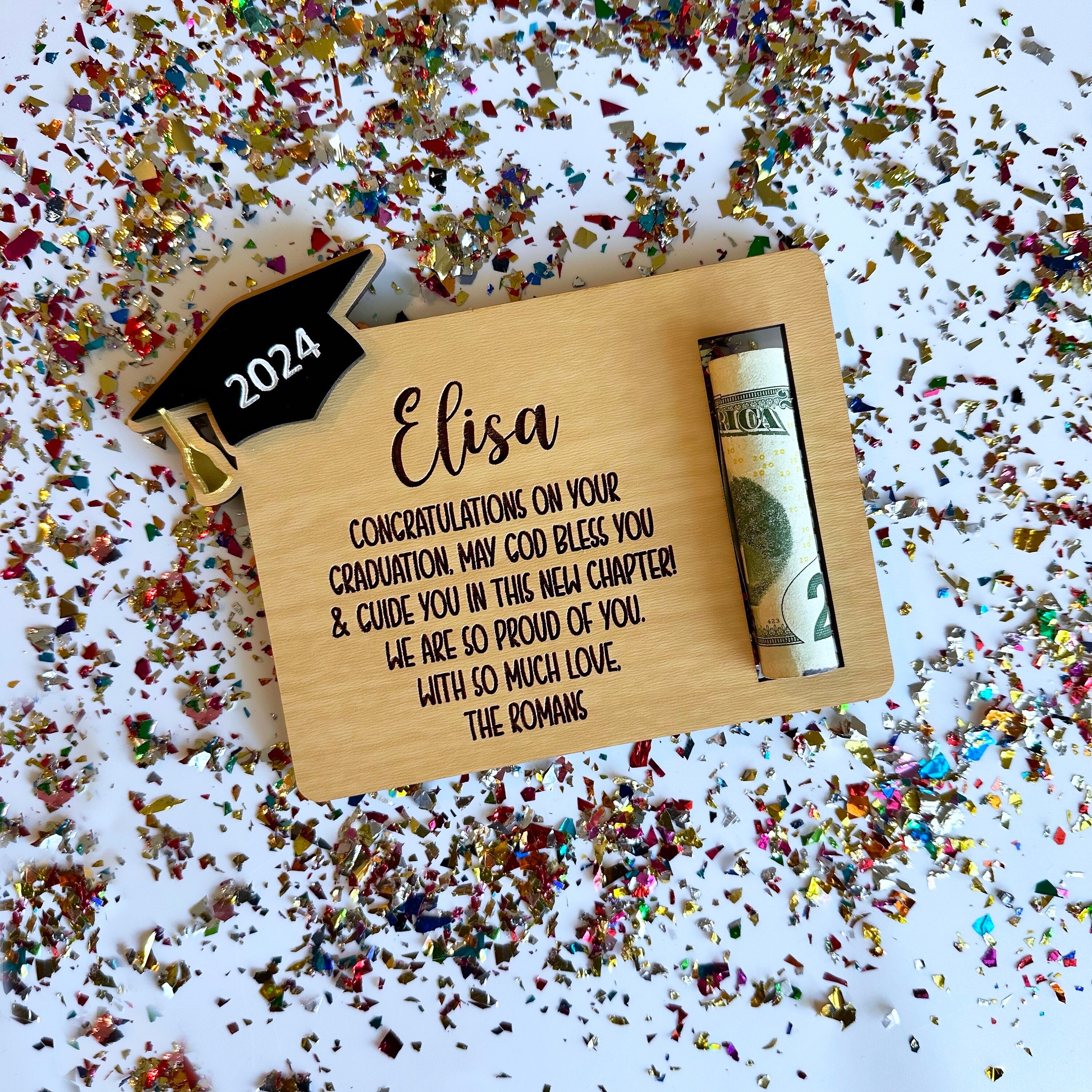 Graduation Money Gift Holder | Personalized Name Graduation Card ...