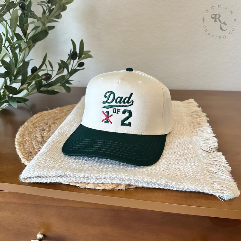 Gorra de papá divertida, gorra de papá personalizada, gorra de papá de 1, 2, 3, regalo para revelar el embarazo para el esposo, regalo para papá primerizo, regalo para el Día del Padre, gorra de papá, gorra de papá imagen 9