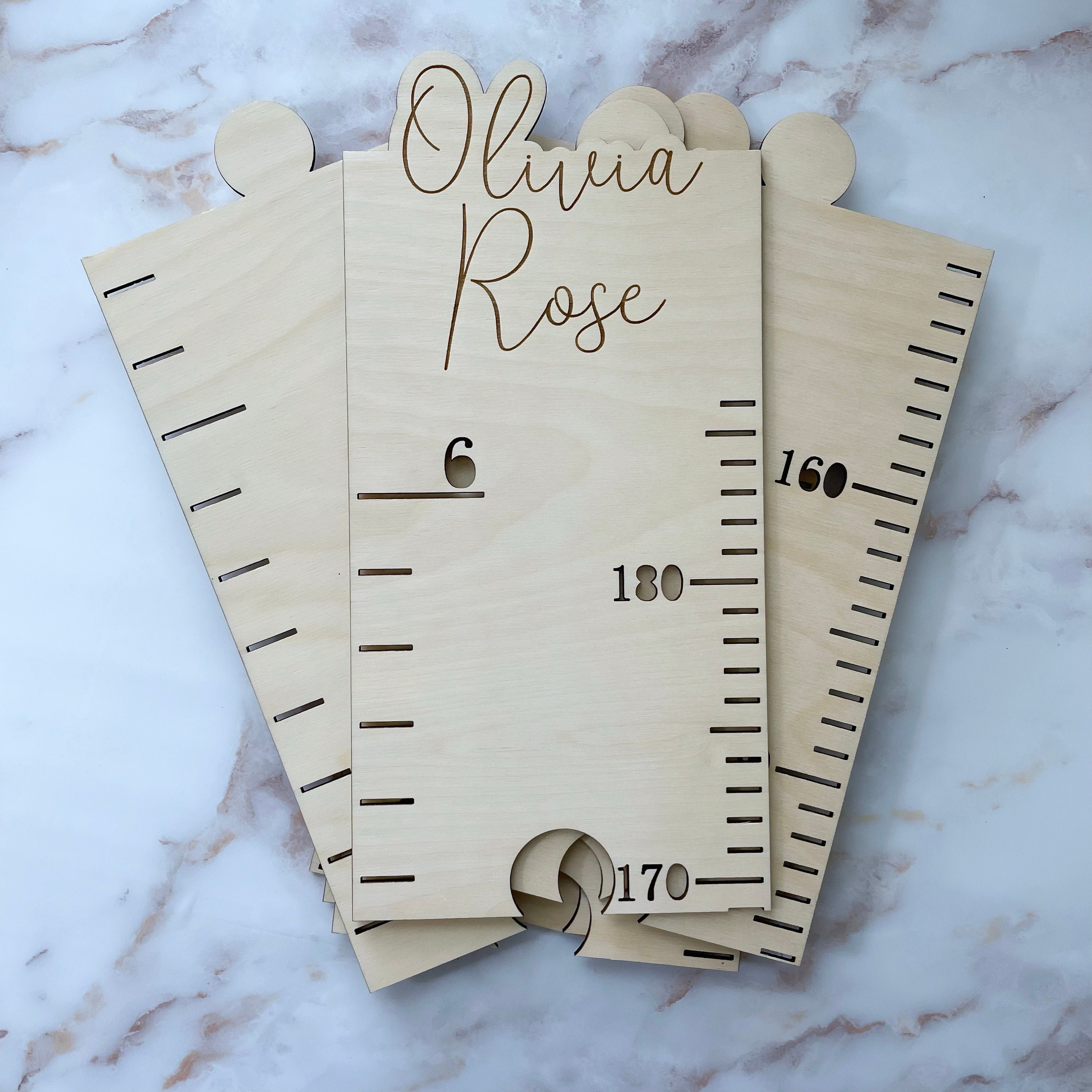 Personalized Wooden Growth Chart Ruler Growth Measuring Stick