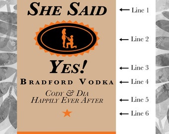 Etiqueta personalizada de Titos Vodka