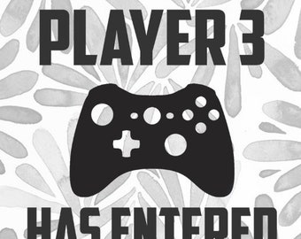 game controller svg Pregnancy Announcement Player 3 svg New born svg Baby shower svg iron on transfer svg Baby Announcement