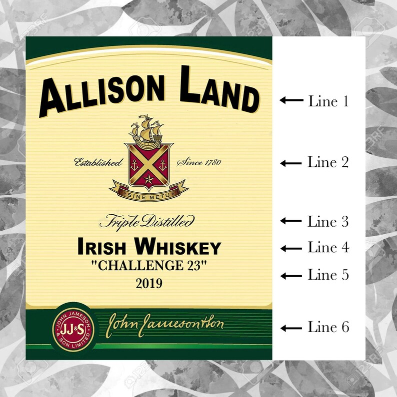 Jameson Whiskey Bottle Labels - Etsy Hong Kong