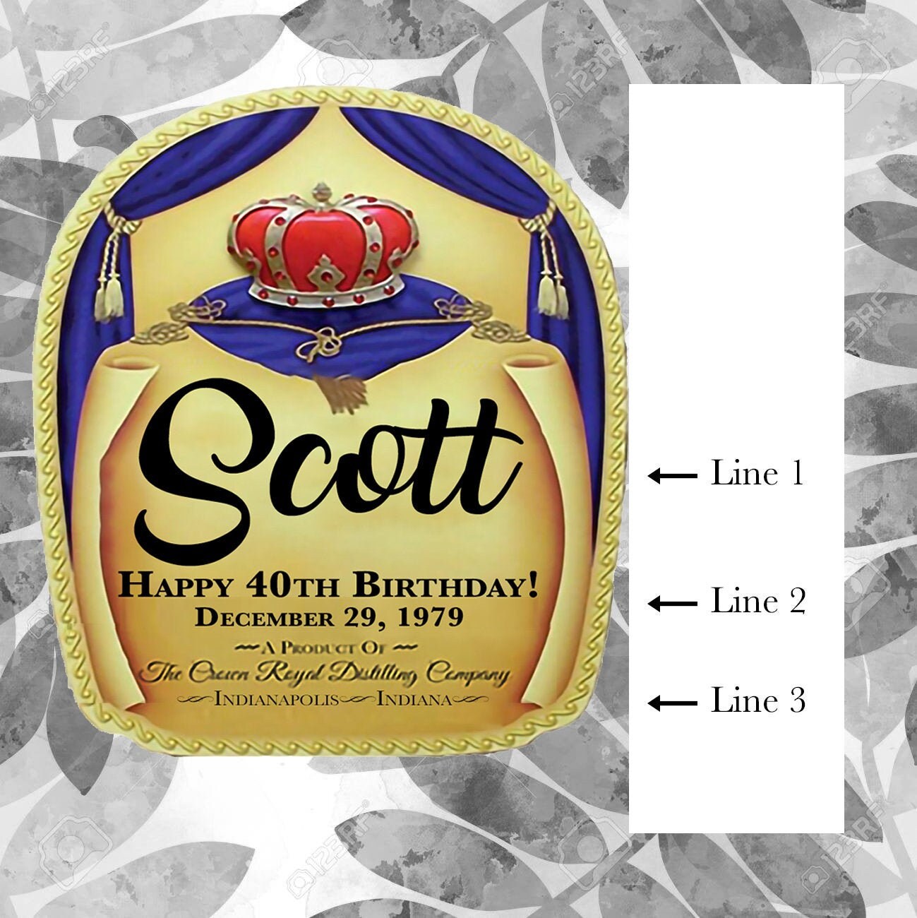 Crown Royal Label Template