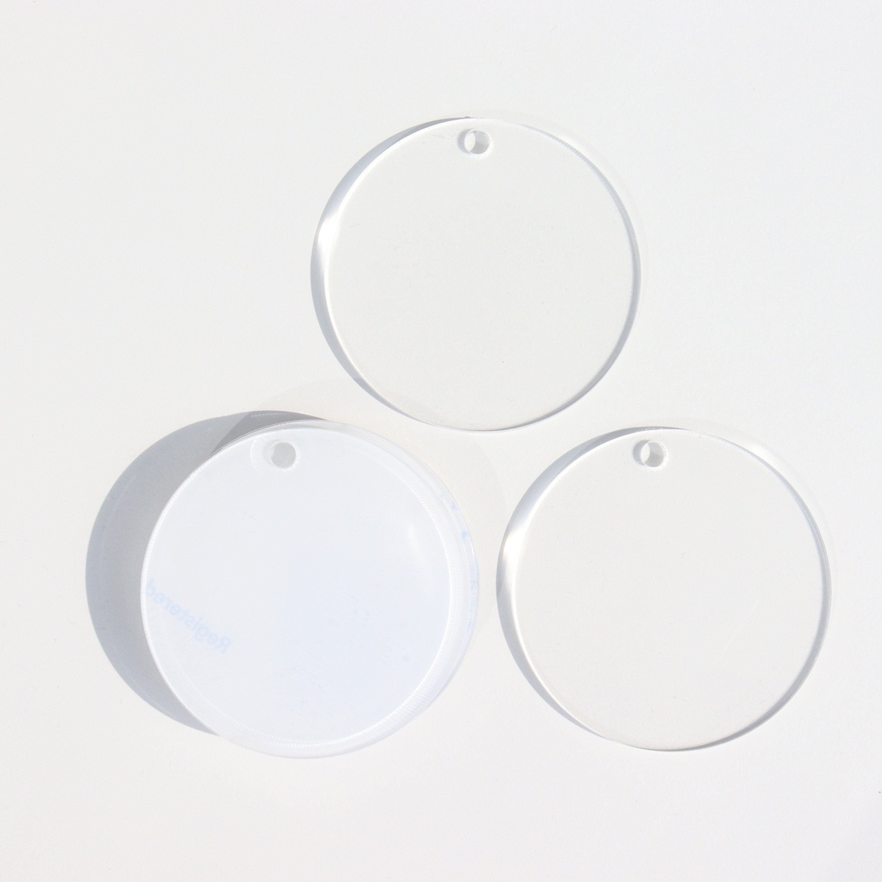 White Round Acrylic Ornament Blanks, Sublimation Ornament Blanks, 3 Inch  Acrylic Round Disc Acrylic Circle Blanks With Hole 2 Sided Blank 