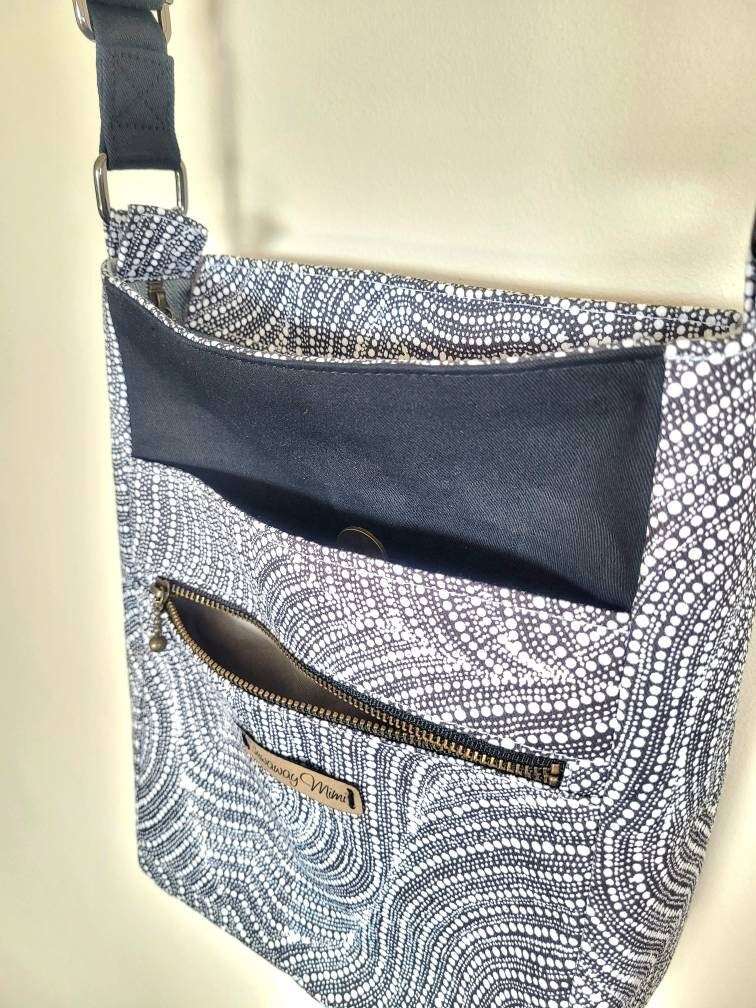 Mini Black Cross Body Bag/ Small Size Cross Body Bag/ Etsy