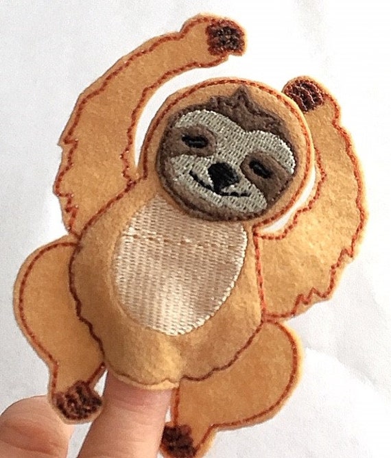 sloth finger puppet